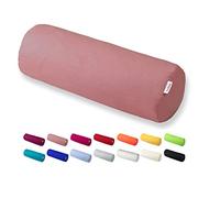 beties Basic - Housse de coussin - Pour traversin - Environ 15 x 40 cm - 100 % coton - Disponible dans de nombreux coloris unis et vifs - Quartz rose