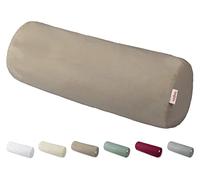 beties BasicSoft Housse de traversin XL - Environ 25 x 70 cm - 100 % jersey de coton - Housse de traversin pour dossier/jambes - Pour le stockage de grossesse - Plaza Taupe
