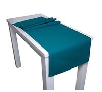 beties Farbenspiel - Chemin de Table XL env. 40x220 cm. Grand Choix de Dimensions et de Couleurs pour Une Ambiance Joyeuse. 100% Coton. Ton uni (Bleu pétrole) ...