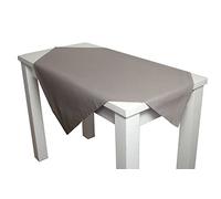 beties Farbenspiel - Milieu de Table env. 80x80 cm. Grand Choix de Dimensions et de Couleurs. 100% Coton, Doux et d'excellente qualité. Ton uni (Gris Platine).