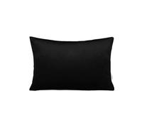 beties Housse de coussin de la série Samt&Sonders, environ 25 x 35 cm avec couture en jean décorative, fabriqué par une entreprise allemande de qualité supérieure, couleur : noir