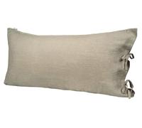 beties Housse de Coussin en Lin - Environ40 x 80 cm - 100% Lin Naturel véritable - Disponible en 2 Coloris Unis subtiles (Taie d'oreiller ca. 40x80 cm, Taupe)