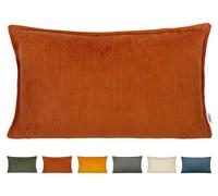 beties HYggelig No.1 Couvre-Cou Tendance en Velours côtelé env. Taie d'oreiller 30 x 50 cm de qualité décorateur d'intérieur d'une Entreprise Allemande (Rouge Rouille)