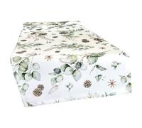 beties - Magie des Winters Collection - Chemin de table Moggl 40 x 130 cm - Allover avec pommes de pin, groseilles et anis étoilé - 100 % coton - Décoration festive et hivernale