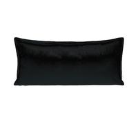 beties Samt&Sonders - Housse de coussin d'environ 30 x 70 cm avec couture décorative en jean - Fabriquée par une entreprise allemande de qualité supérieure - Couleur : noir