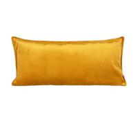 beties Samt&Sonders Série Housse de coussin d'environ 30 x 70 cm avec couture décorative en jean, issu d'une entreprise allemande de qualité supérieure, couleur : moutarde curry-moutarde