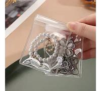 Betinyar Lot de 100 sacs à bijoux réutilisables en plastique avec fermeture éclair - En PVC transparent - Anti-oxydation - 7 x 10 cm