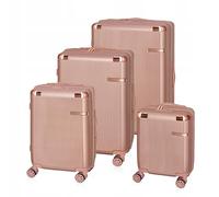 BETLEWSKI - Lot de valises rigides - Valise de voyage avec 4 roulettes - Valise légère et rigide en ABS avec serrure - Modèle Nebula - Valise L 76 cm M-66 cm S-55 cm XS - 45 cm, Rose, Small, Medium