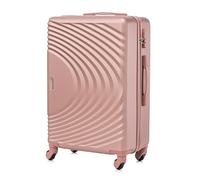 BETLEWSKI - Valise cabine rigide - Valise de voyage avec 4 roulettes - Valise légère et rigide en ABS avec serrure - Modèle SINOPE - Dimensions : 56 cm x 37 cm x 22 cm - 38 litres - Or rose, Or rose,