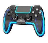 BETMI Manette sans fil pour PS5, Pro/Slim/MAC/Steam Deck/PC, joystick à effet Hall, double vibration, Macro/Turbo, jack 3,5 mm, 6 axes, touche mute, manette LED avec haut-parleur