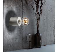 Applique murale béton applique ronde escalier applique intérieure gris, sans abat-jour, gris, 1x E27, DxH 10x10 cm