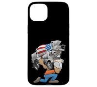 Béton Batteur Camion et Driver USA Pride Cartoon Coque pour iPhone 15 Plus