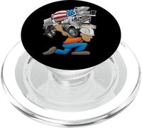 Béton Batteur Camion et Driver USA Pride Cartoon PopSockets PopGrip pour MagSafe