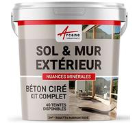 Béton Ciré Extérieur Sol, Mur, Terrasse 2 m² Rosetto Marron Rose