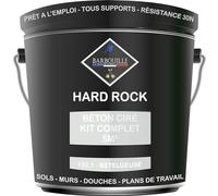 Béton Ciré Gris Kit 5m² finit - HARD ROCK - 2 couches de 5m² - Prêt à l'Emploi - Imperméable - Adhérence sur Tout Support -Intérieur et Extérieur- Instructions incluses - 132-1-BETELGEUSE-BARBOUILLE