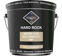 Béton Ciré Kit 5m² finit - HARD ROCK - 2 couches de 5m² - Prêt à l'Emploi - Imperméable - Adhérence sur Tout Support - Intérieur et Extérieur - Instructions incluses - 167-3 - HUMMOUS - BARBOUILLE