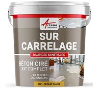 Béton Ciré sur Carrelage, Sol Mur 5 m² (en 2 couches) Cédrat Jaune