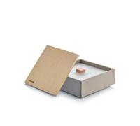 Betonfeuer Brasero de Table en béton | Système de mèche permanente, durée illimitée | pour Jardin et terrasse | Fabriqué à la Main en Allemagne (Meru - L (17x17x6,5 cm))