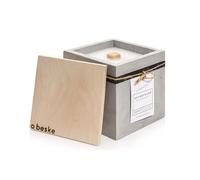 Betonfeuer Brasero de Table en béton | Système de mèche permanente, durée illimitée | pour Jardin et terrasse | Fabriqué à la Main en Allemagne (Fuego (17x17x17 cm))