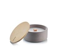 Betonfeuer® Suma - Das Original - Le feu qui brûle pour toujours - Bougies avec mèche permanente - Carnivore en béton - Fabriqué à la main en Allemagne - Taille M (diamètre 14 x 6,5 cm)
