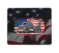 Bétonnière Drapeau Américain Mouse Pad Portable Tapis Souris Bords Cousus Tapis De Souris pour Pc Jeux Ordinateur 25X30Cm