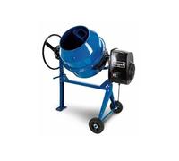 Bétonniere électrique 125L SCHEPPACH MIX125 Tambour renforcé Roues pour déplacement