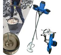 Betonniere Électrique, Melangeur Peinture, Malaxeur Mortier colle, Agitateur électrique professionnel 2600W Mélangeur de mortier, M14 Barre Spirale Chromée, 6 Vitesses, pour peinture, béton et mortier