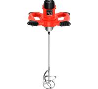 Bétonnière électrique, puissance 1500W, réglage 6 vitesses, rouge