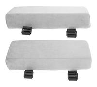 BETOOKY 1 Paire de Coussins Repose-Coude pour Chaise de Bureau et Fauteuil Roulant Mousse Haute Élasticité 5 CM Housses Noires Antidérapantes Accessoires Confort pour Accoudoirs de