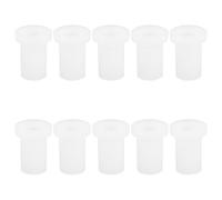 BETOOKY 10 Pièces Douille de Charnière en Plastique Blanc 1,80x1,40x1,40 Cm Trou Traversant pour Charnière Pivot de Congélateur, Protège Friction Métal et Surface Armoire