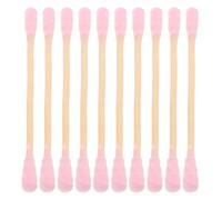 BETOOKY 1000 Pièces Cotons-tiges à Double Tête Spirale en Coton et Bois Rose pour Démaquillage et Nettoyage, Manche Long en Bois, Adaptés aux Peaux Sensibles et Maquillage Délicat