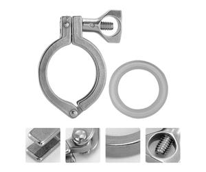 BETOOKY 1ensemble Tri Clamp Inox Robuste avec Joint Silicone Haute Température Raccord Sanitaire pour Connexion Valves et Tuyaux