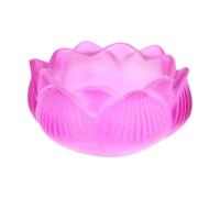 BETOOKY 2 Pièces Bougeoir de Consécration Religieuse en Verre Forme Lotus | Ornement de Table, sans Bavure et Facile à Nettoyer, Usage Décoratif, Style Élégant