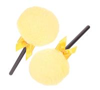 BETOOKY 2 Pièces Houppette Duveteuse pour Poudre Corporelle en Peluche avec Poignée, Grosse Taille, Application Facile du Maquillage, pour Voyage