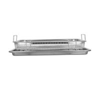 BETOOKY 2 Pièces Panier de Cuisson en Acier Inoxydable pour Barbecue et Friteuse à Air, Plateau Croustillant Compact pour Poulet et Frites, Accessoire Cuisine et Cuisson Extérieure