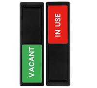 BETOOKY 2 Pièces Panneau Indicateur de Porte Coulissante Noir en Acrylique et Abs, Facile à Installer, Pratique pour Bureau et Salle de Conférence