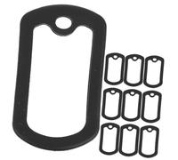 BETOOKY 20 Pièces Anneau en Silicone Noir pour Étiquette D'identification Chien, Silencieux, Confortable et Facile à Utiliser, pour Activités en Toutes Saisons