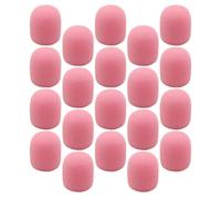 BETOOKY 20 Pièces Bonnettes en Mousse pour Microphone Cravate Rose Pare-brise Coupe-vent Anti-souffle Protection pour Enregistrement et Scène