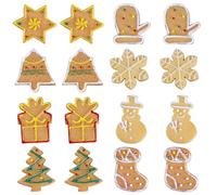 BETOOKY 20 Pièces Ornements de Noël en Résine Imitation Biscuits pour Décoration de Coque de Téléphone, Accessoires de Noël Fins et Originaux pour Fêtes et Bricolage Style Plusieurs styles