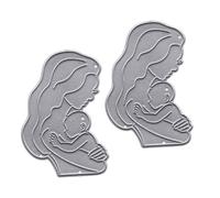 BETOOKY 2pièces Carbon Steel Mum And Shaped Cutting Dies Ciseaux à Découpe pour Scrapbooking Matrice de Découpe Décorative pour Album Découpage DIY et Décoration Maison
