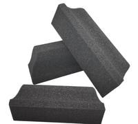 BETOOKY 3 pièces Éponge à Barbe Noire Brosse de Nettoyage Poils Résistante Accessoire de Toilettage Homme pour Capture et Élimination des Résidus de Coupe