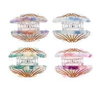 BETOOKY 4 pièces Mini Claw Hair Clips Shell Design Hair Clip Accessories For Women And Styling