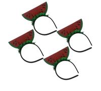 BETOOKY 4pcs Serrage-têtes à Cheveux en Feutre Rouge Motif Pastèque Chic et Stylé, Accessoires Coiffure pour Créer une Ambiance Festive Lors de Fêtes et Occasions Diverses
