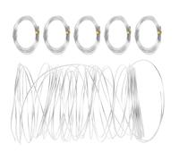 BETOOKY 6 Rouleaux Fil D'aluminium Argenté Facile à Façonner pour Tiges Délicates et Plantes, pour Projets de Couronnes et Compositions Botaniques, Matériau Sûr pour Garçon et Filles