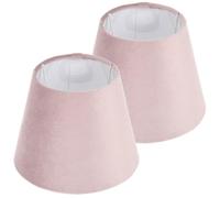 BETOOKY Abat-jours Décoratifs Design Délicat et Élégant en Velours Rose Lot de 2 Douilles E27/e14 pour Lampe de Table Taille Adaptée pour Bureau