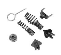 BETOOKY Accessoires de Plomberie Furet de Débouchage en Acier Manganèse Noir, Lot de 7 Pièces, Forme Ronde, Solide et Maniable pour Déboucher Canalisation