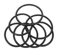 BETOOKY Anneaux en Caoutchouc Noir et Fixant Parfaitement le Son Bol Rituel Lot de 7 Portable pour Bol Chantant Bouddhiste Bol Rituel