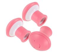 BETOOKY Appareil D'exercice Facial pour Mâchoire Lot de 3 Modeleurs de Visage en Silicone Rose Outil Portable Anti-rides pour Raffermissement du Cou, Gymnastique Faciale, Lifting Double