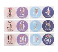 BETOOKY Autocollants Accessoire Papier Mensuels Décor 12pcs pour Bébé Créatif Adorable sans Abîmer Photo Vêtements, pour Album Photo et Grossesse