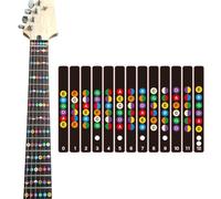 BETOOKY Autocollants de Notes pour Guitare Électrique et Acoustique en Papier, Étiquette du Guide des Frettes, pour Enseignants et Débutants en Musique